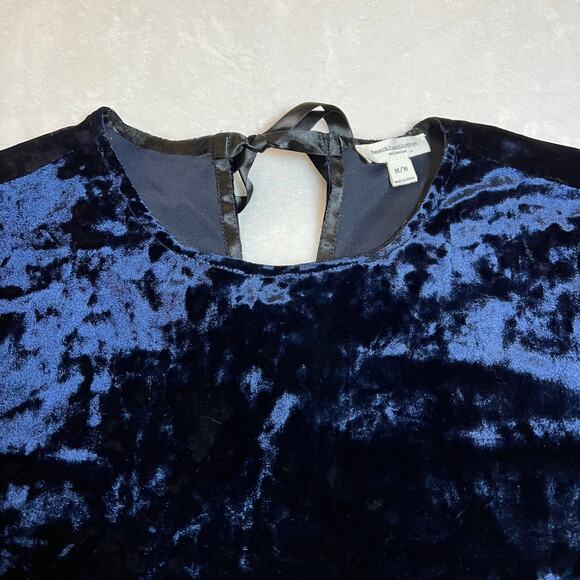 beachlunchlounge Crushed Velvet Short Sleeve Shirt with Tie Back Size Medium - Picture 3 of 8